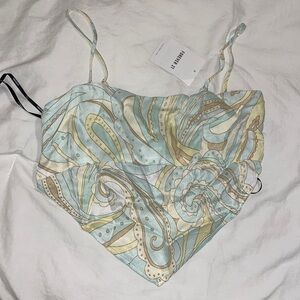 Forever 21 bandana tie crop top